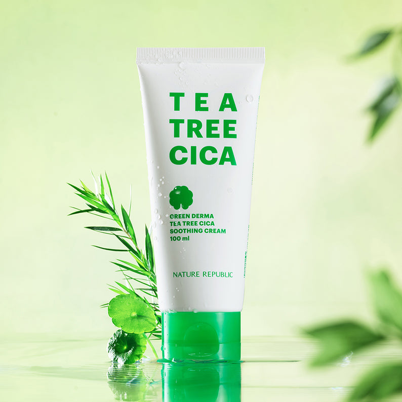 NATURE REPUBLIC Green Derma Tea Tree Cica Soothing Cream 100ml disponible sur Ma petite Coree, ton Eshop 100% K-beauty en direct de Seoul