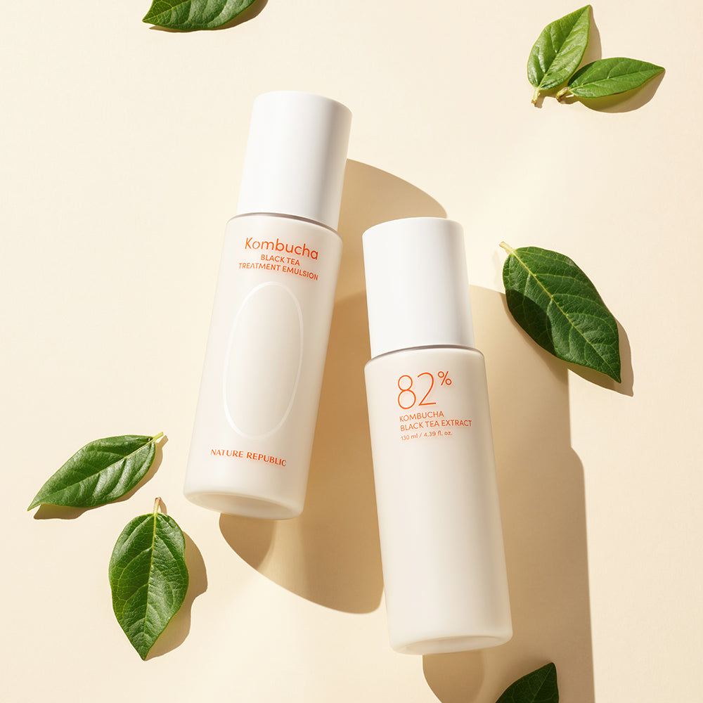 NATURE REPUBLIC Kombucha Black Tea Treatment Emulsion 130ml disponible sur Ma petite Coree, ton Eshop 100% K-beauty en direct de Seoul