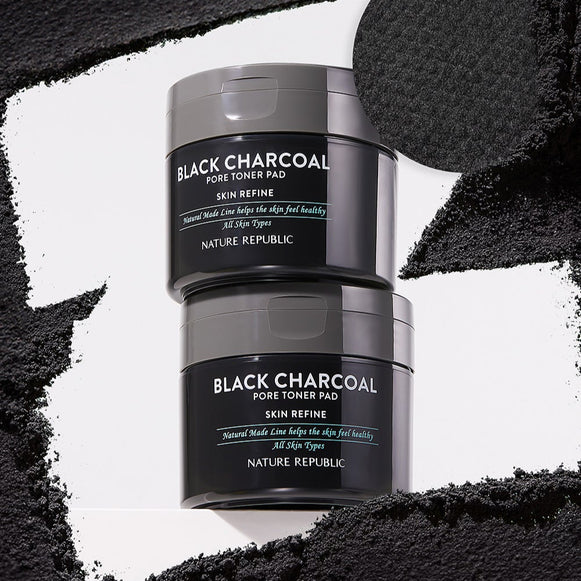 NATURE REPUBLIC Made Black Charcoal pore Toner Pads 100g disponible sur Ma petite Coree, ton Eshop 100% K-beauty en direct de Seoul