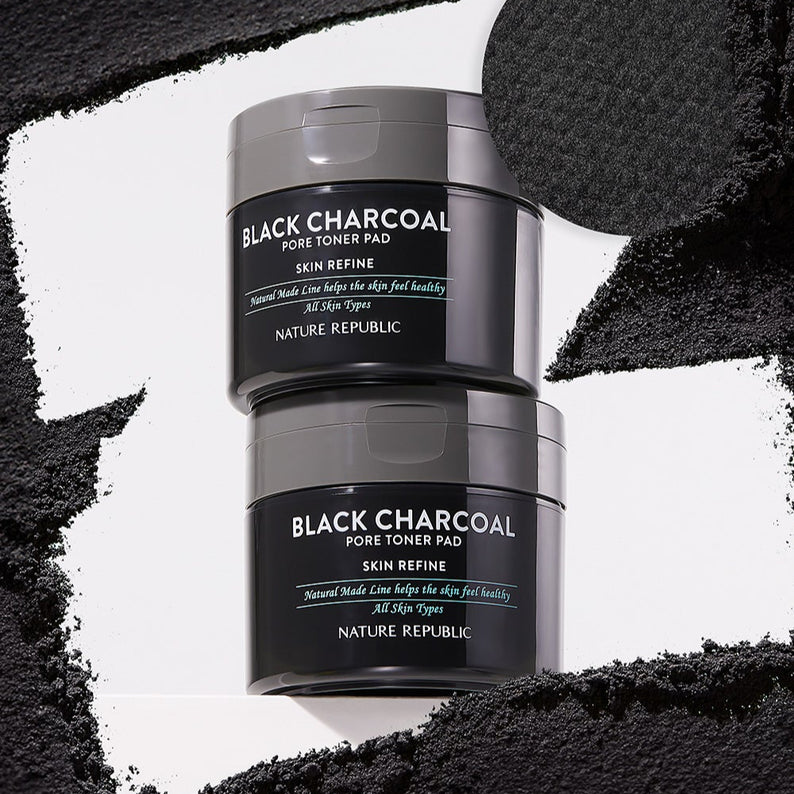 NATURE REPUBLIC Made Black Charcoal pore Toner Pads 100g disponible sur Ma petite Coree, ton Eshop 100% K-beauty en direct de Seoul