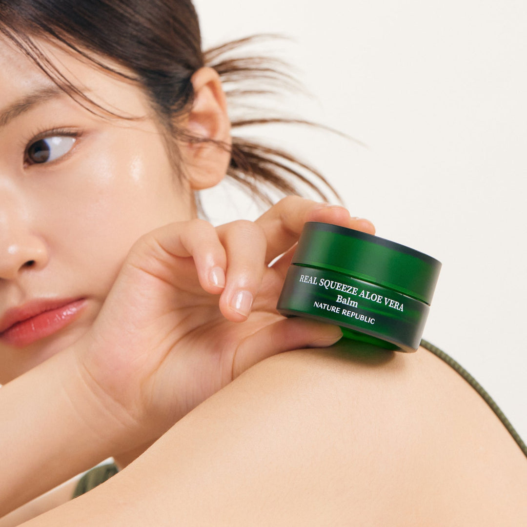NATURE REPUBLIC Real Squeeze ALoe Vera Balm 25g disponible sur Ma petite Coree, ton Eshop 100% K-beauty en direct de Seoul