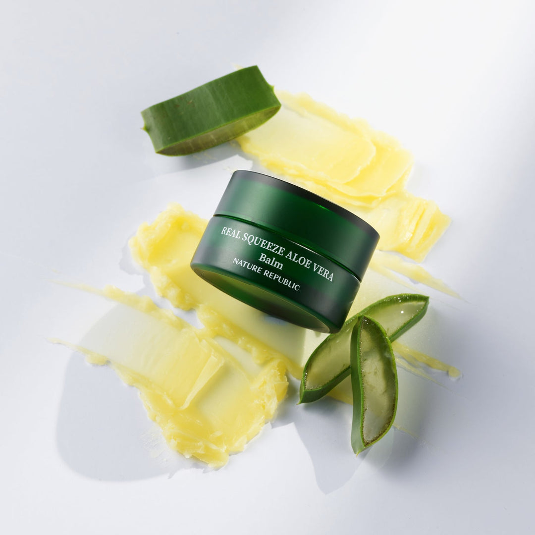 NATURE REPUBLIC Real Squeeze ALoe Vera Balm 25g disponible sur Ma petite Coree, ton Eshop 100% K-beauty en direct de Seoul