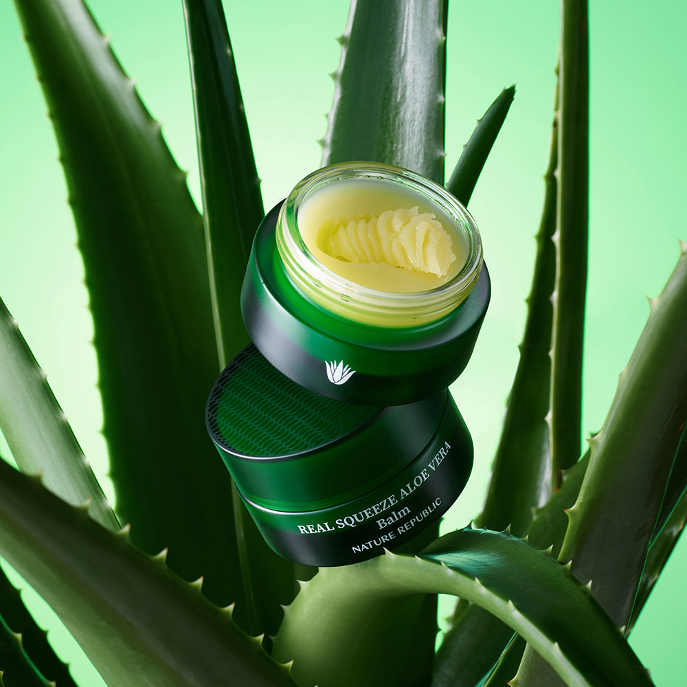 NATURE REPUBLIC Real Squeeze ALoe Vera Balm 25g disponible sur Ma petite Coree, ton Eshop 100% K-beauty en direct de Seoul