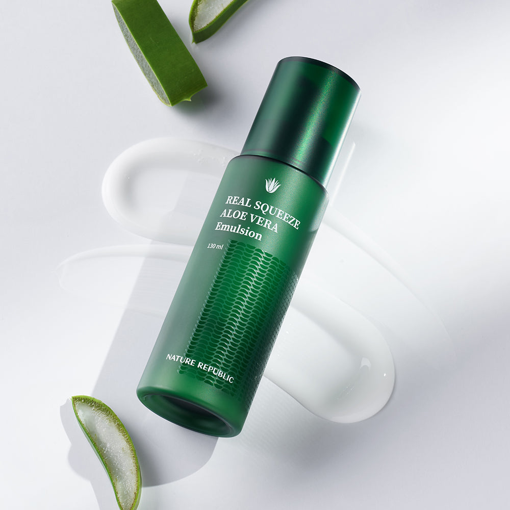 NATURE REPUBLIC Real Squeeze Aloe Vera Emulsion 130ml disponible sur Ma petite Coree, ton Eshop 100% K-beauty en direct de Seoul