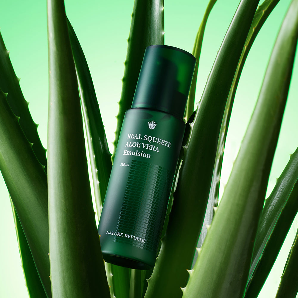 NATURE REPUBLIC Real Squeeze Aloe Vera Emulsion 130ml disponible sur Ma petite Coree, ton Eshop 100% K-beauty en direct de Seoul