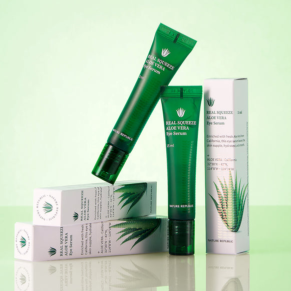 NATURE REPUBLIC Real Squeeze Aloe Vera Eye Serum 15ml disponible sur Ma petite Coree, ton Eshop 100% K-beauty en direct de Seoul