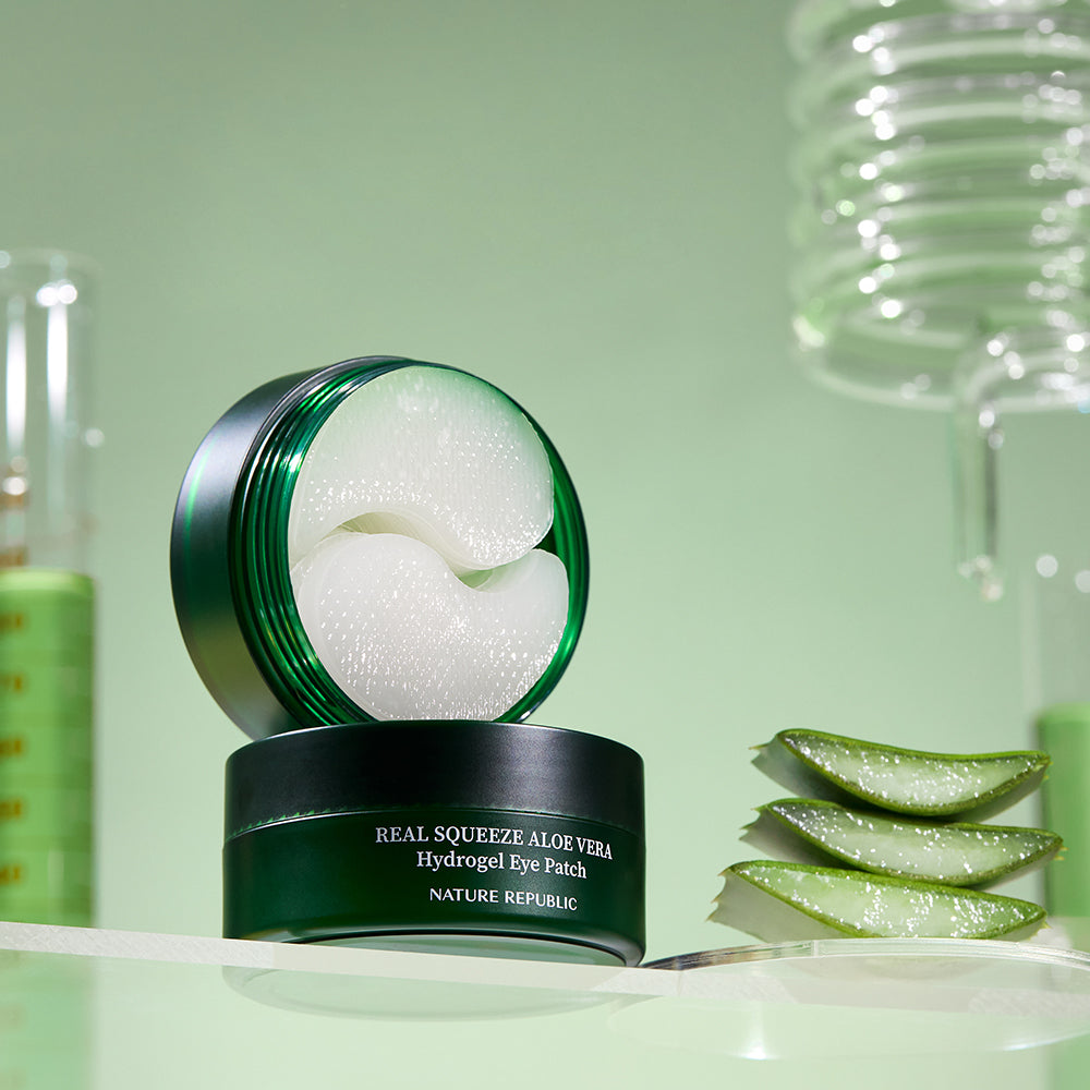 NATURE REPUBLIC Real Sueeze Aloe Vera Hydrogel Eye Patchh 60sheets disponible sur Ma petite Coree, ton Eshop 100% K-beauty en direct de Seoul