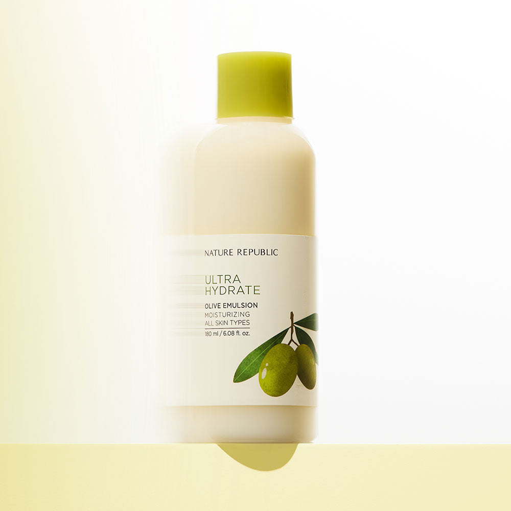 NATURE REPUBLIC Toner Emulsion Set With Olive Leaf Extracts 180ml disponible sur Ma petite Coree, ton Eshop 100% K-beauty en direct de Seoul