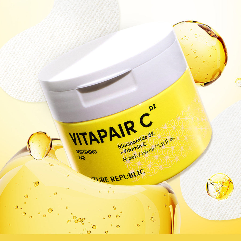 NATURE REPUBLIC Vitapair C Whitenning Pads 160ml disponible sur Ma petite Coree, ton Eshop 100% K-beauty en direct de Seoul