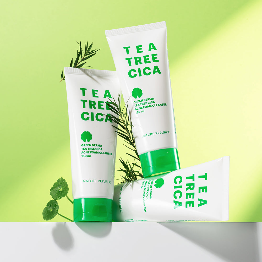 NATURE REPUBLIC Green Derma Tea Tree Cica Acne Foam Cleanser 150ml on sales on our Website !