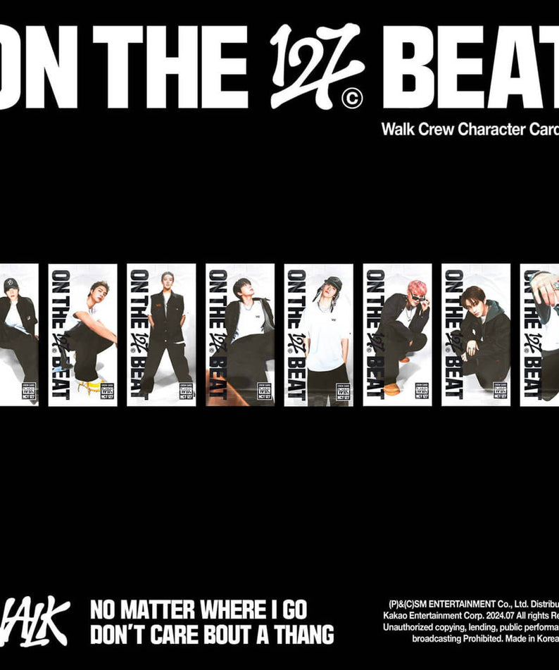 NCT 127 - 6th Album [WALK] (Walk Crew Character Card Ver.) (Smart Album) (Set of 8) : coffret Kpop, visuel personnages.