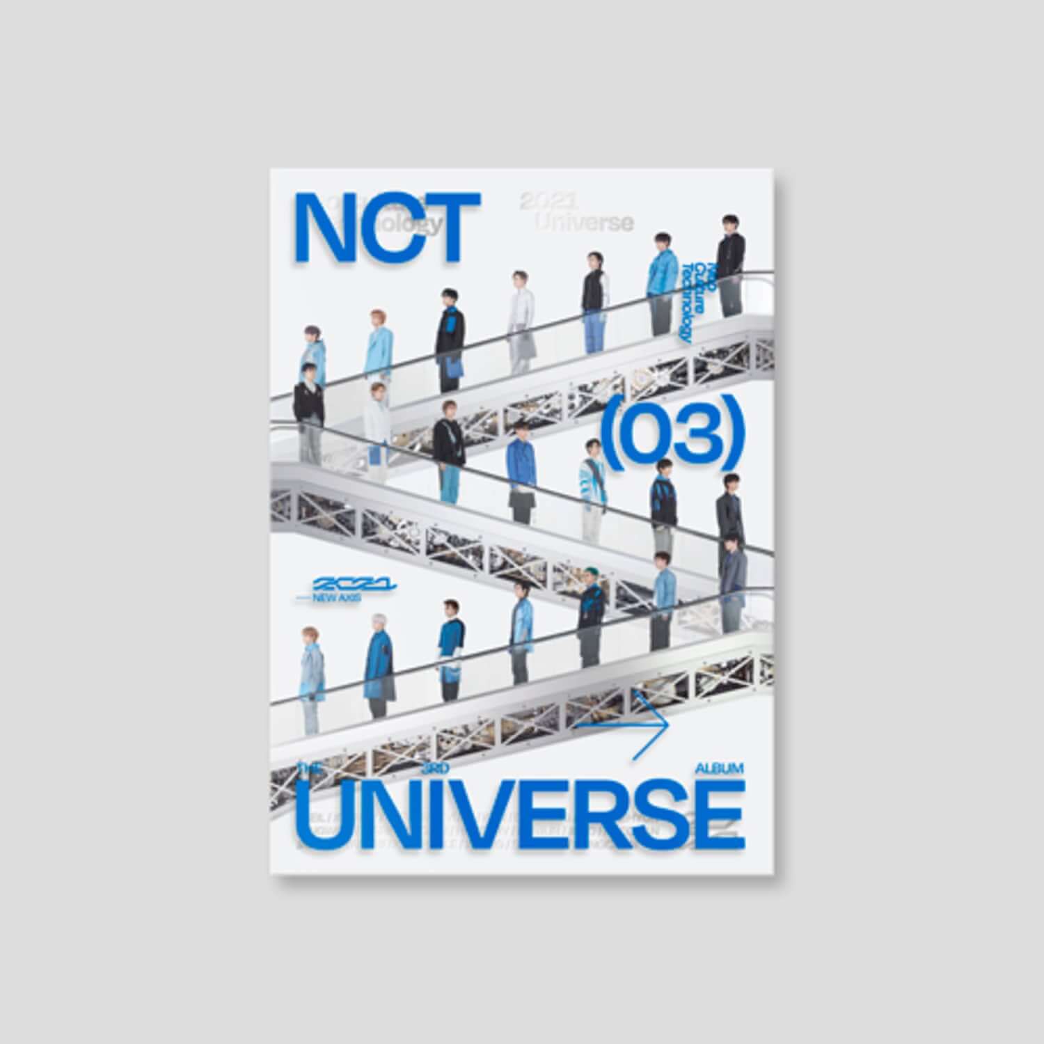 NCT - 3rd Full Album [Universe] - Album Kpop : pochette NCT avec visuels scène “Universe” et “03” sur fond clair.