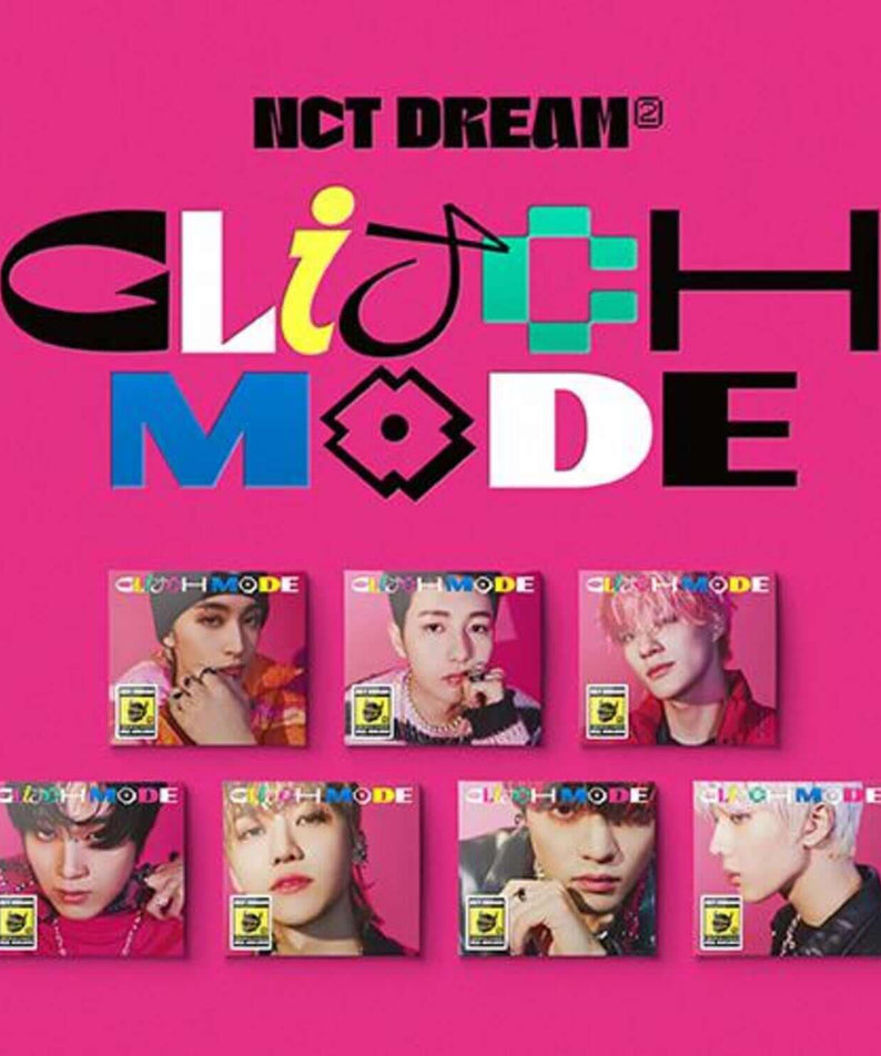 NCT DREAM - 2nd Full Album [Glitch Mode] (Digipack Ver.) (Random 1 of 7) - album Kpop, visuel rose avec portraits.