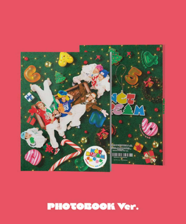 NCT DREAM - [Candy] (Photobook Ver.) - Album Kpop, photobook décorations festives sur fond vert coloré