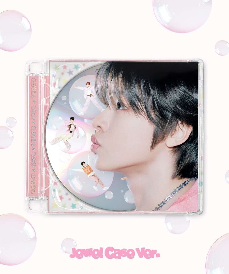 NCT WISH - 2nd Album [poppop] (Jewel Case Ver.) (Random 1 of 7) - Album Kpop : jaquette CD NCT WISH, boîtier jewel case, bulles.