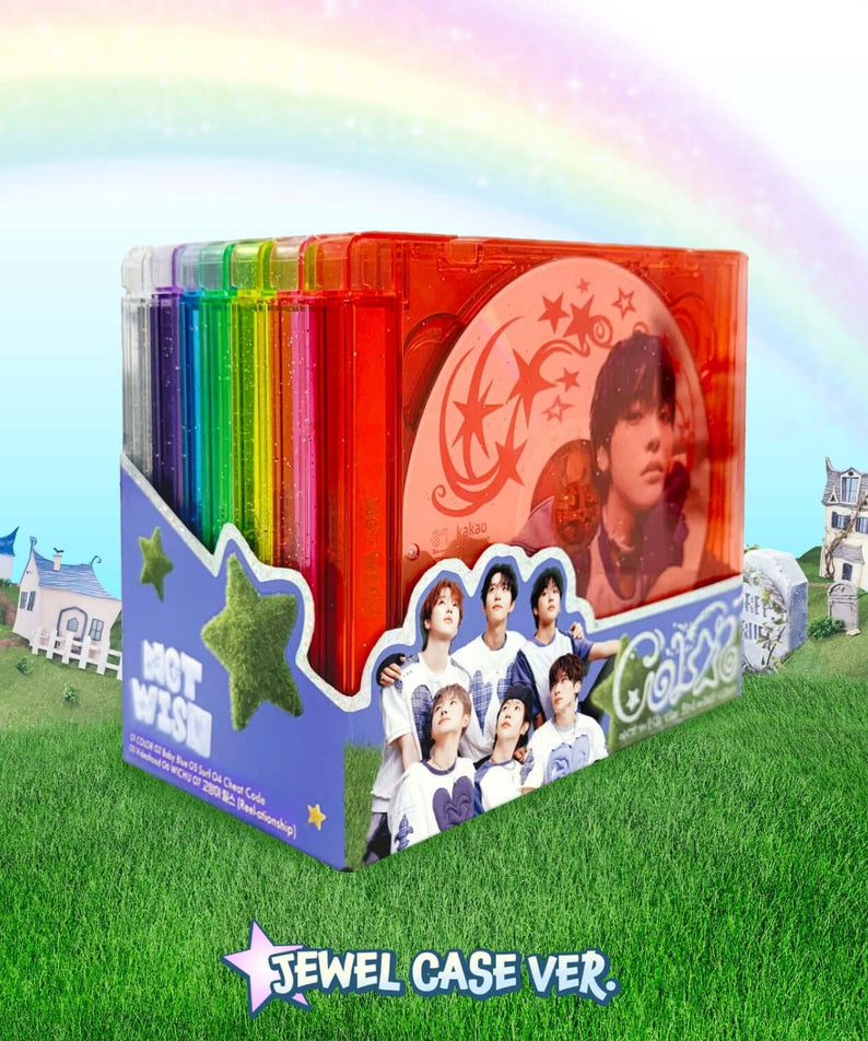 NCT WISH - 3rd Album [COLOR] (Jewel Case Ver.) (Set of 7) - Album Kpop, coffret de 7 jaquettes, décor pastel