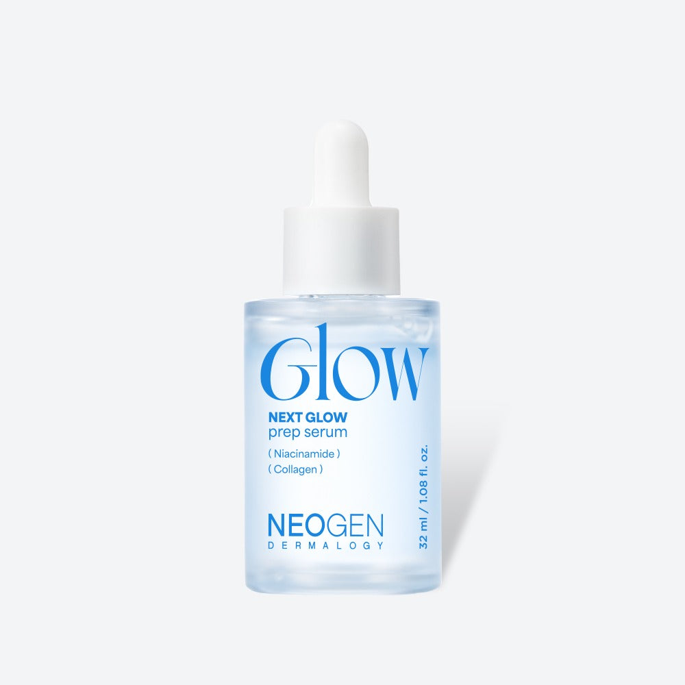 NEOGEN  Next Glow Prep Serum 32ml, flacon sérum lumineux sur fond blanc, marque NEOGEN en contexte cosmétique