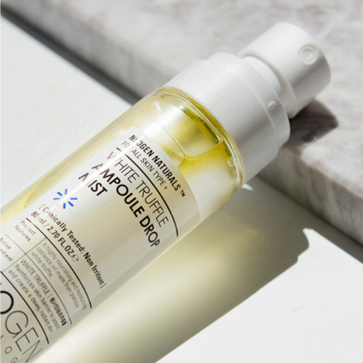 NEOGEN White Truffle Ampoule Drop Mist 80ml de NEOGEN, flacon cosmétique sur fond clair avec lumière douce.