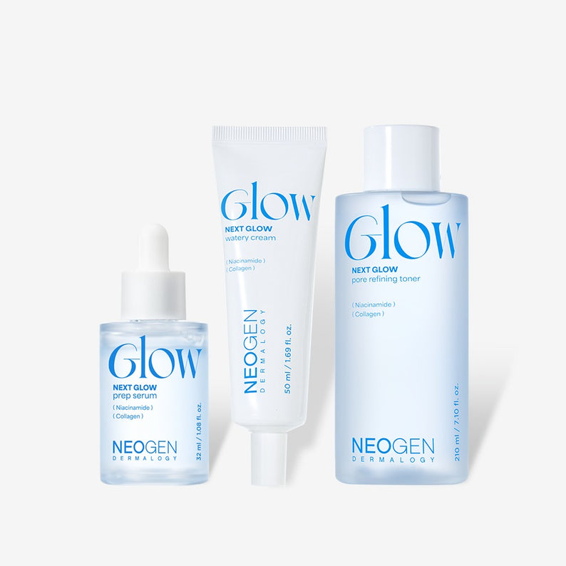 NEOGEN  Next Glow 3-piece set (prep serum + moisture cream + pore refining toner)
