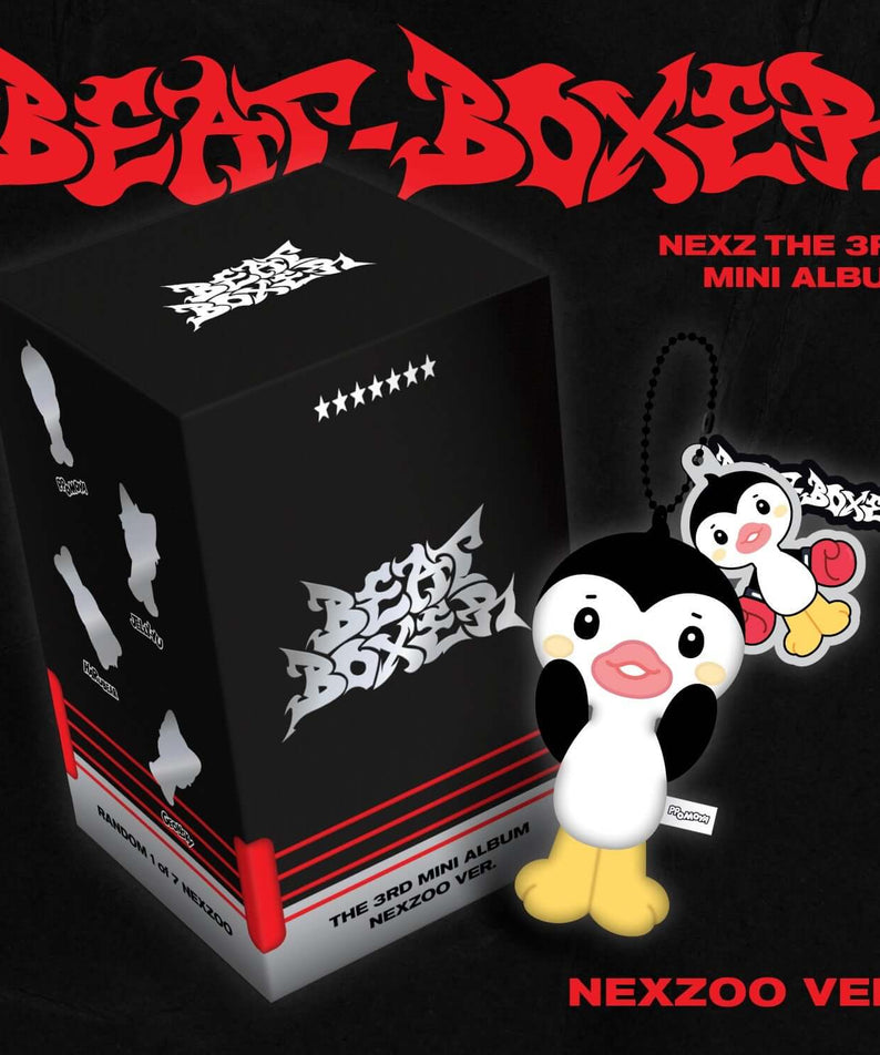 NEXZ - 3rd Album [Beat-Boxer] (NEXZOO ver.) - Album Kpop : mini album noir/rouge avec logo NEXZOO et figurine.