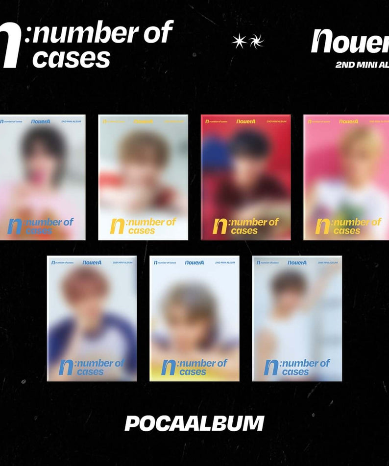 NOUERA - 2nd Album [n: number of cases] (POCA) (Random 1 of 7) - Album Kpop, visuel packshot noir "POCAALBUM"