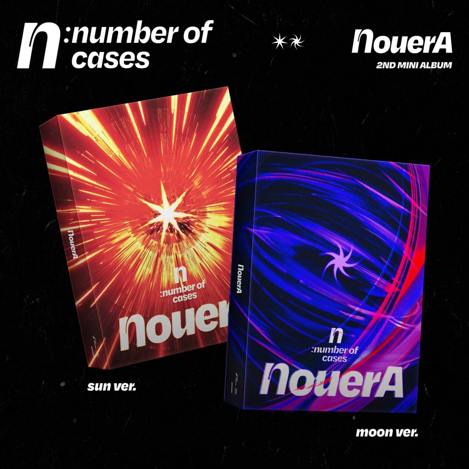 NOUERA - 2nd Album [n: number of cases] (Set of 2) - Album Kpop : coffret 2 versions, visuel packs Sun et Moon.