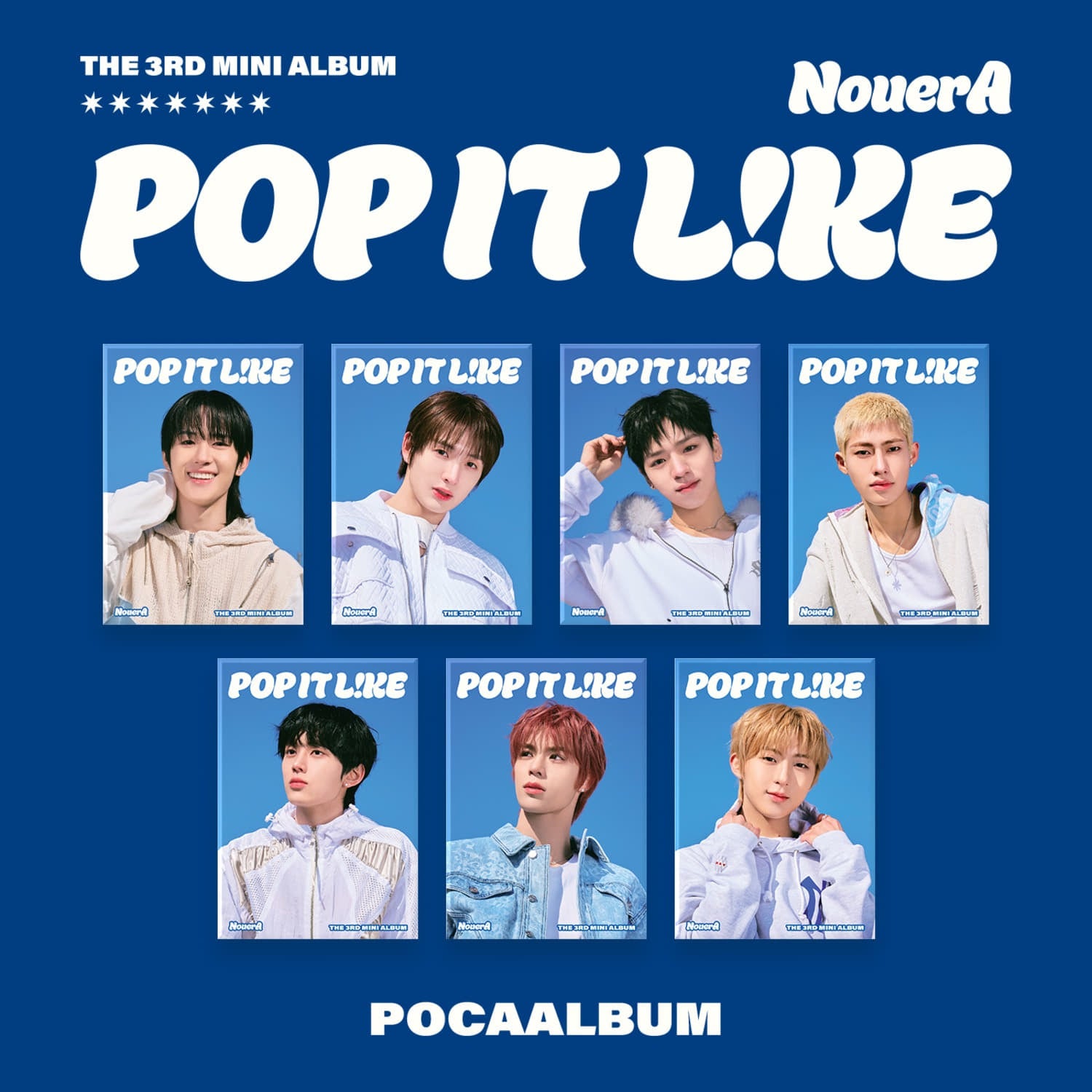 NOUERA - 3rd Album [POP IT LIKE] (GIHYEON JUNPYO / HYUNJUN / YUSEOP/ LIN / FAN / MIRAKU ver.) (Random 1 of 7), cover Kpop