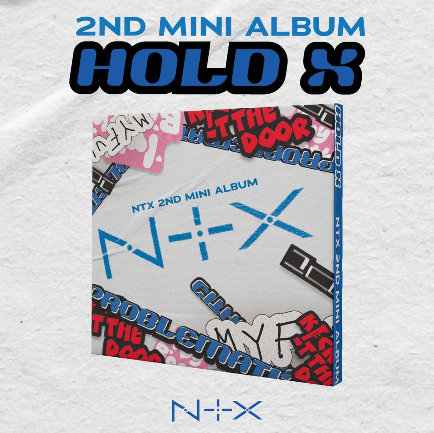 NTX - 2nd Mini Album [Hold X] (Platform ver.) - Album Kpop : pochette du 2nd mini album NTX, visuel coloré sur fond clair