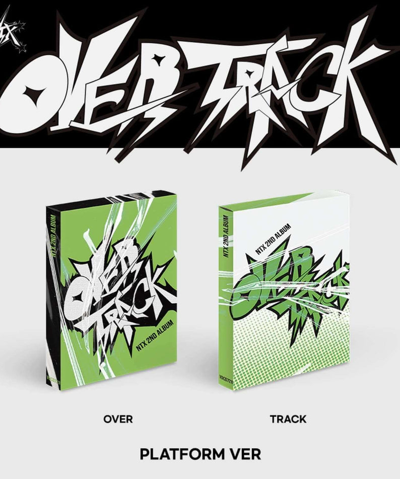 NTX - [OVER TRACK] (Platform Ver) (Set of 2) - Album Kpop, coffrets vert/blanc, visuel studio sur fond clair.