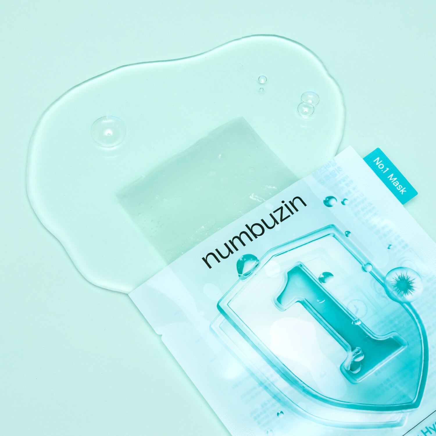 NUMBUZIN No.1 Hyaluronic Panthenic Acid Clear Soothing Gauze Pack 10 sheets, marque numbuZin, masques en gaze, visuel apaisant