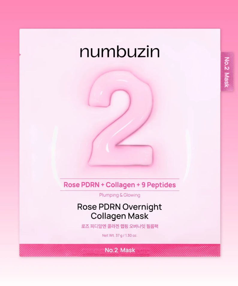 NUMBUZIN No. 2 Rose PDRN Collagen Wrapping Overnight Film Pack (4 sheets)