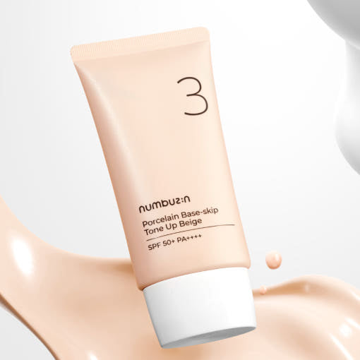 NUMBUZIN No.3 Porcelain Base-Skip Tone Up Beige SPF50+ PA++++