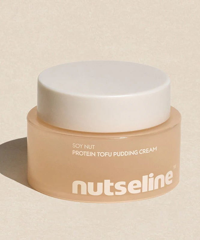 Pot de 50ml de NUTSELINE Soy Nut Protein Tofu Pudding Cream sur fond neutre