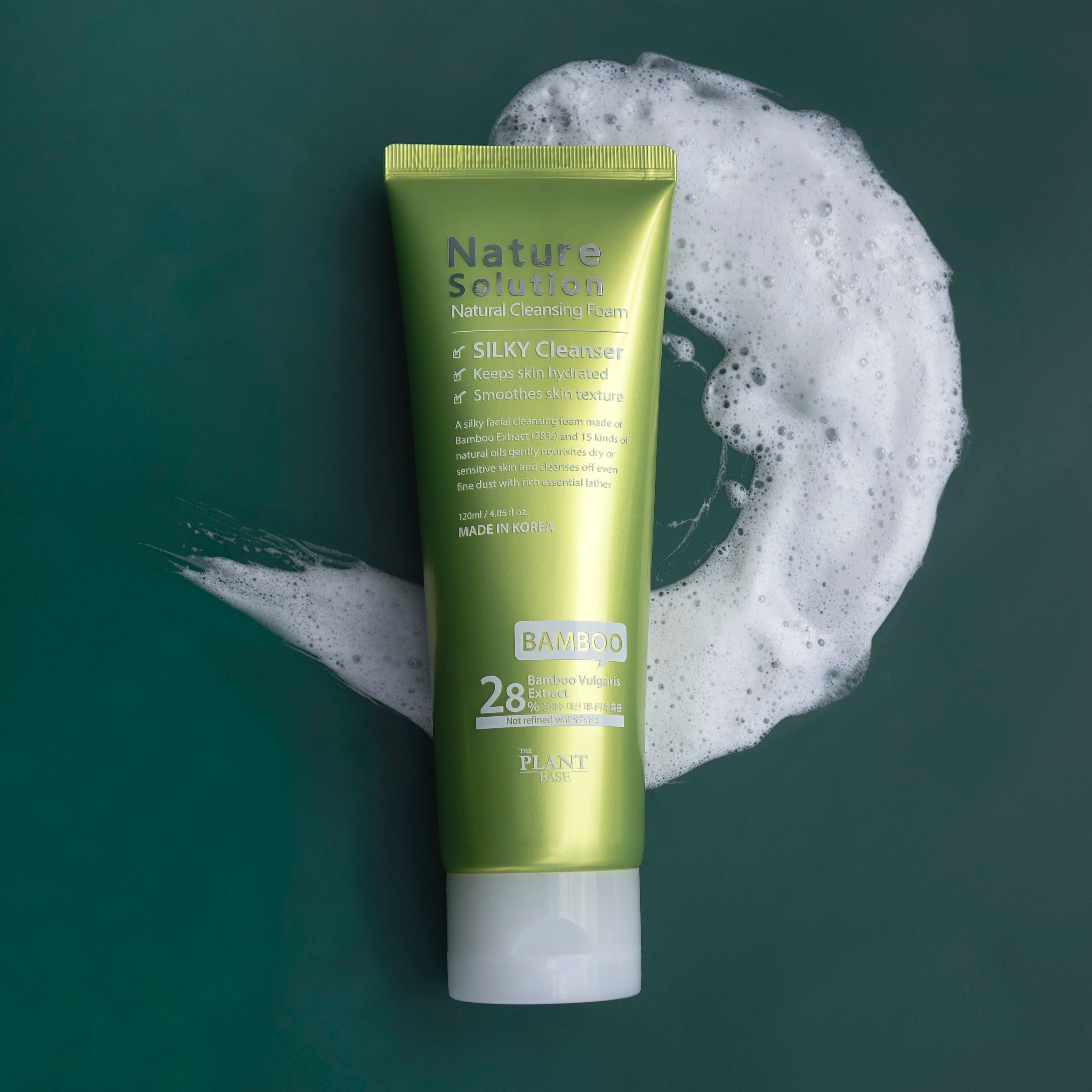 THE PLANT BASE Nature Solution Natural Cleansing Foam 120ml disponible sur Ma petite Coree, ton Eshop 100% K-beauty en direct de Seoul
