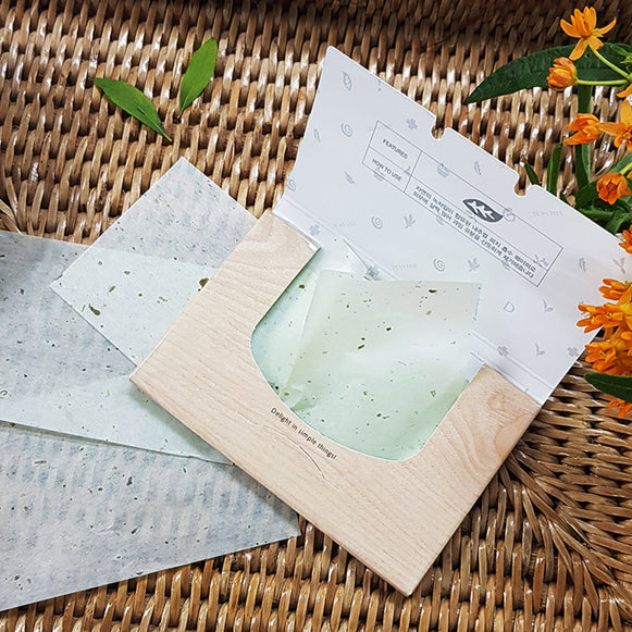 DEWYTREE Nature Source Green Tea Mattifying Linens (50 Sheets) disponible sur Ma petite Coree, ton Eshop 100% K-beauty en direct de Seoul