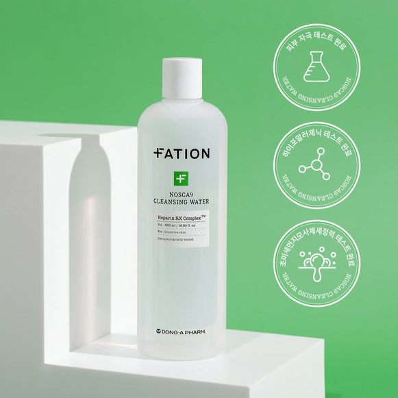 FATION Nosca9 Cleansing Water 500ml en stock sur Ma Petite Corée