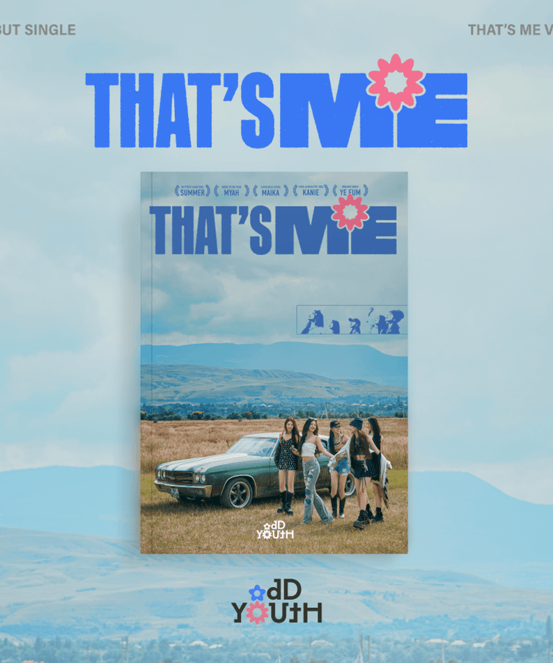 ODD YOUTH - [Best Friendz] (THAT’S ME Ver.) - Album Kpop : couverture visuelle ciel bleu, groupe près d’une voiture