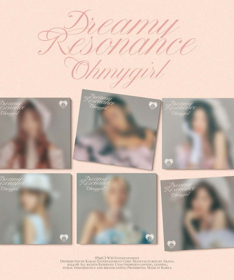 OH MY GIRL - 10th Album [Dreamy Resonance] (Digipack) (Random) - Album Kpop : visuels flous sur digipacks, style dreamy.
