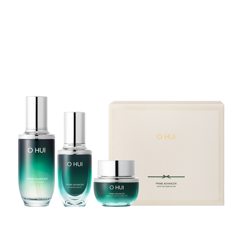OHUI Prime Advancer Core Trial Set (Skin Softener, Serum, Cream) disponible sur Ma petite Coree, ton Eshop 100% K-beauty en direct de Seoul