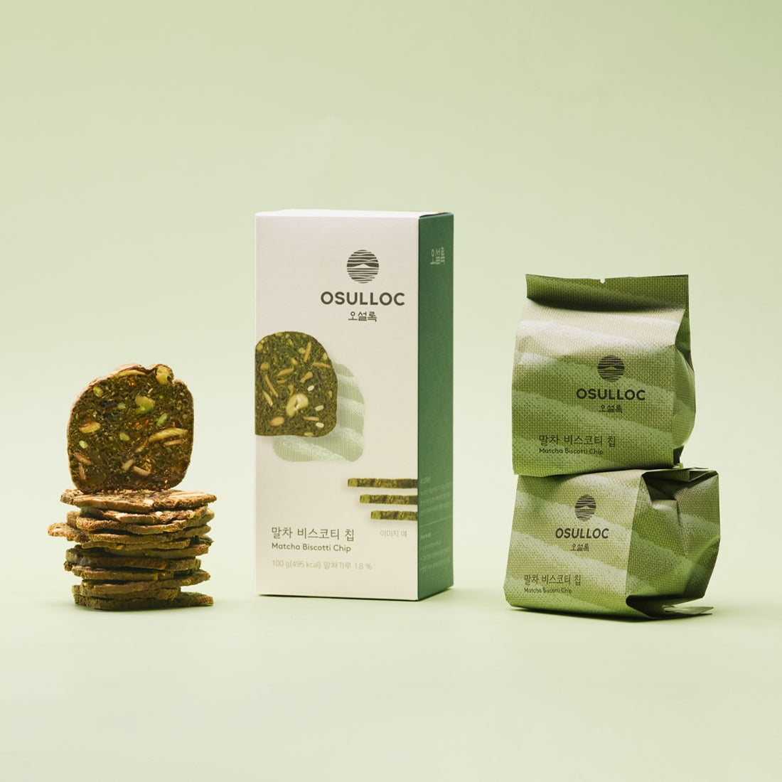 OSULLOC Matcha Biscotti Chips | Korean Green Tea Biscuits – Ma