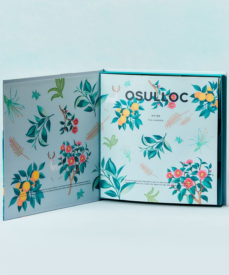 Ensemble de thé OSULLOC Tea Garden Set 2025 avec design floral coloré