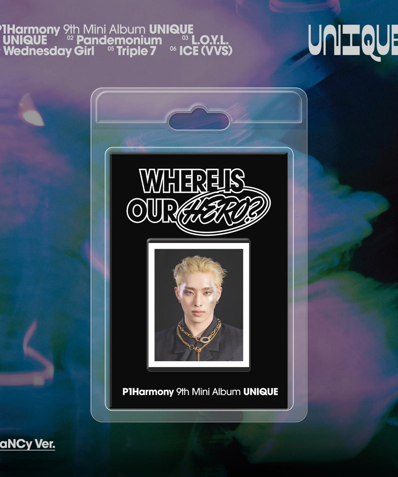 P1HARMONY - 9th Album [UNIQUE] (FaNCy Ver.) (Random 1 of 6) - Album Kpop, édition FanCy, pochette avec photo