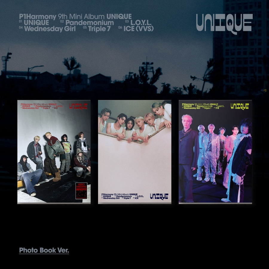 P1HARMONY - 9th Album [UNIQUE] (Photobook Ver.) (Random 1 of 3) - Album Kpop