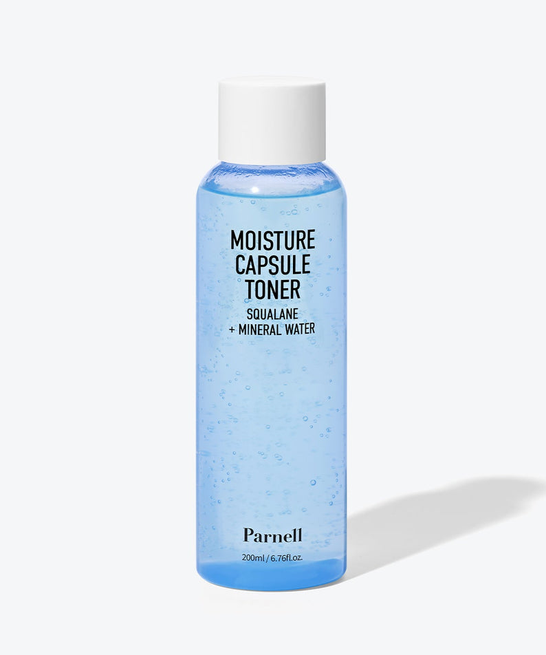 PARNELL Squalane Mineral Water Moisture Capsule Toner 200ml, hydratant avec squalane et eau minérale.