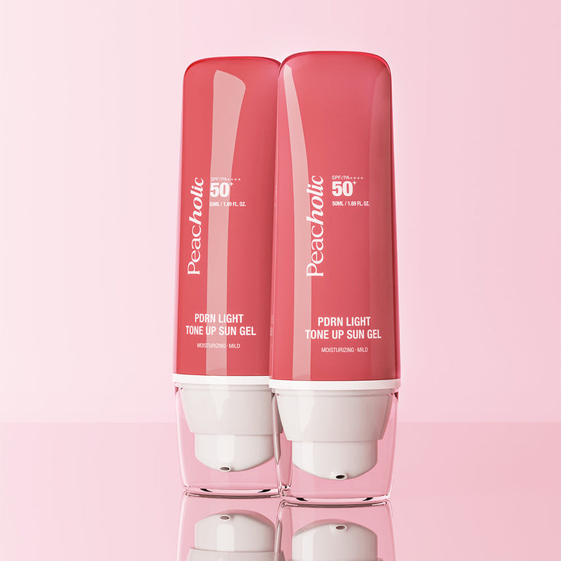 PEACHOLIC PDRN Light Tone Up Sun Gel 50ml disponible sur Ma petite Coree, ton Eshop 100% K-beauty en direct de Seoul