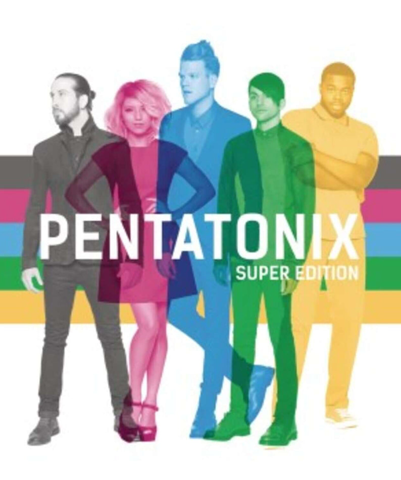 PENTATONIX - PENTATONIX (SUPER EDITION) - Album Kpop : visuel du groupe sur fond arc-en-ciel, cover officielle PENTATONIX.