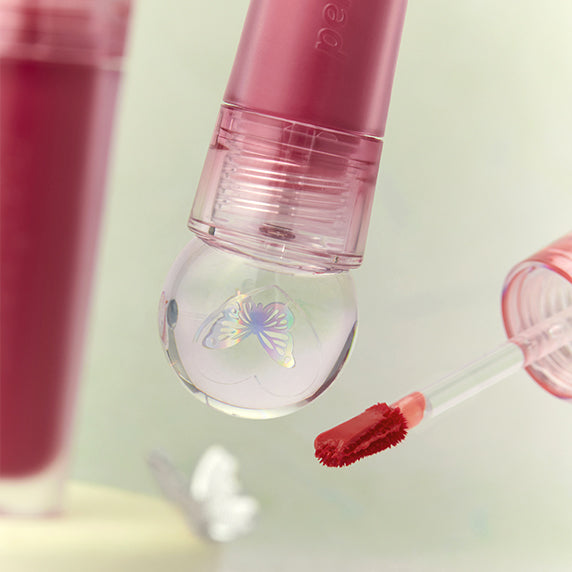 PERIPERA Ink The Gellable Tint de la marque PERIPERA, flacon gellable et teinte rouge sur fond clair, gros plan.