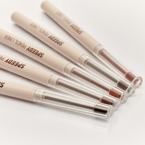 PERIPERA Speedy Pencil Liner de la marque PERIPERA, crayons eyeliner beige, sur fond clair, gros plan.