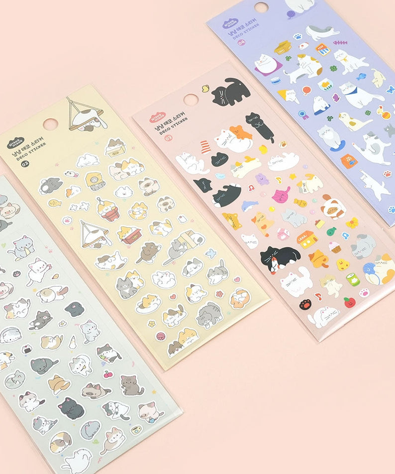 PINKFOOT Nyang Nyang Deco Stickers disponible sur Ma petite Coree, ton Eshop 100% K-beauty en direct de Seoul