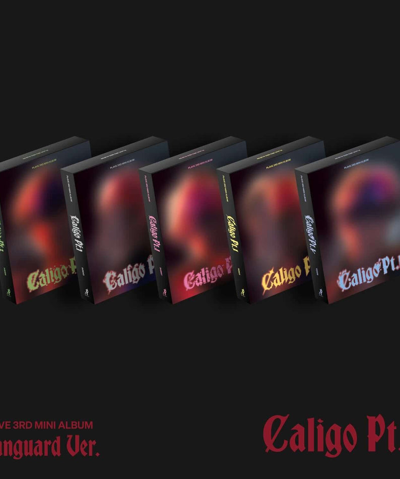 PLAVE - 3rd Mini Album [Caligo Pt.1] (Vanguard Ver.) (Random 1 of 5) - Album Kpop, boîtiers sur fond sombre, visuel Caligo.